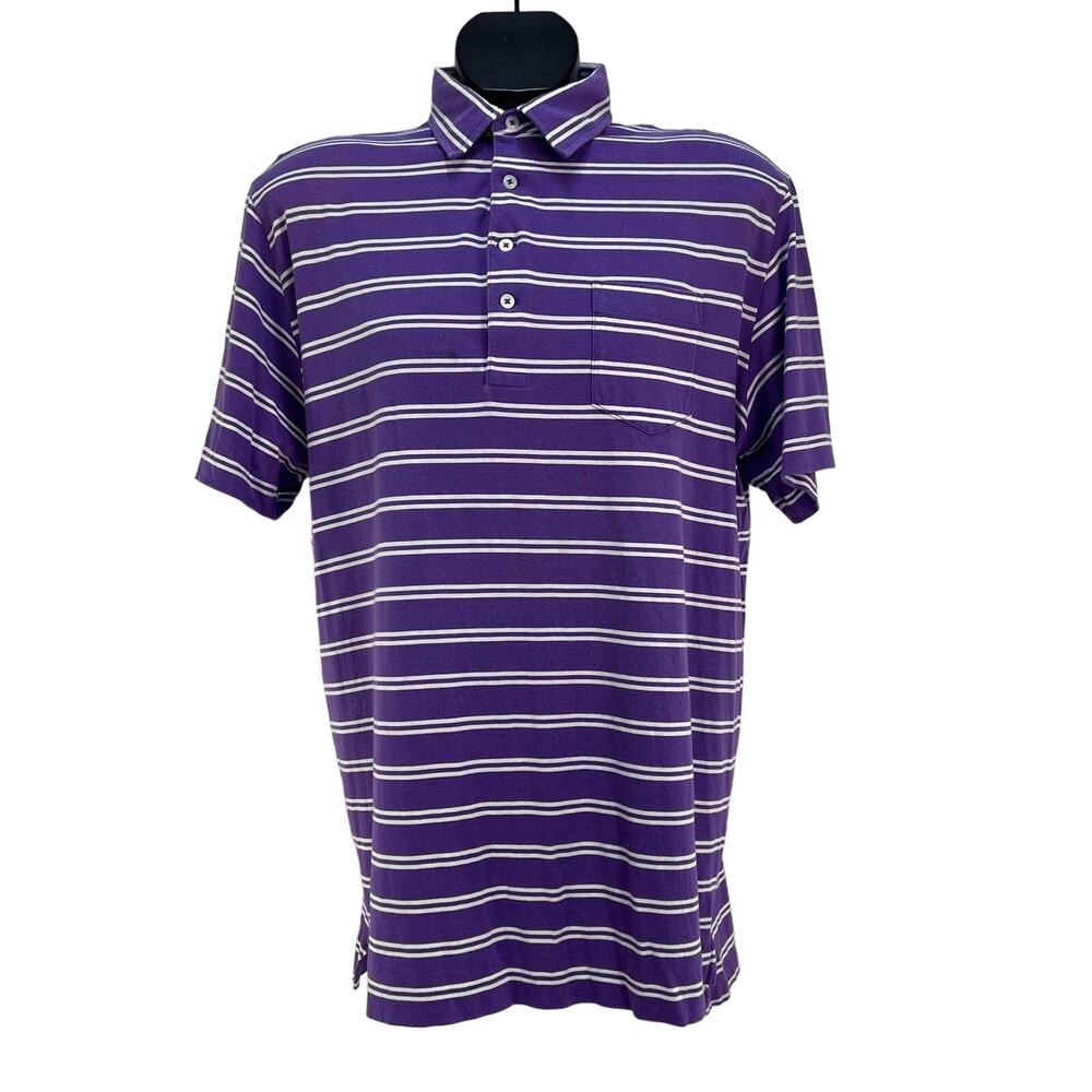 Polo Golf Ralph Lauren Stripe Polo Shirt Vintage Lisle Purple
